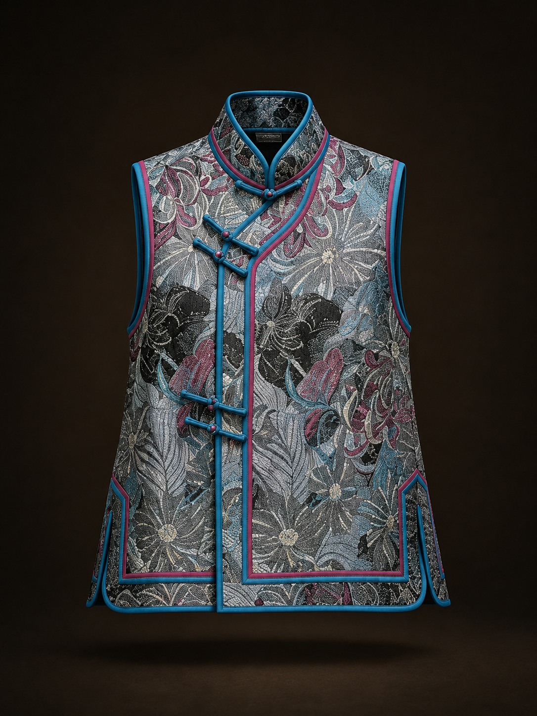 Floral Brocade Vest