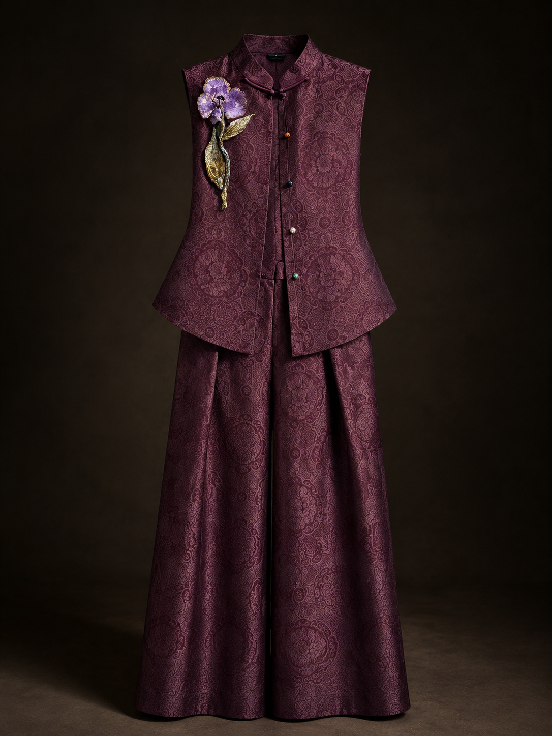 Jacquard Vest Set