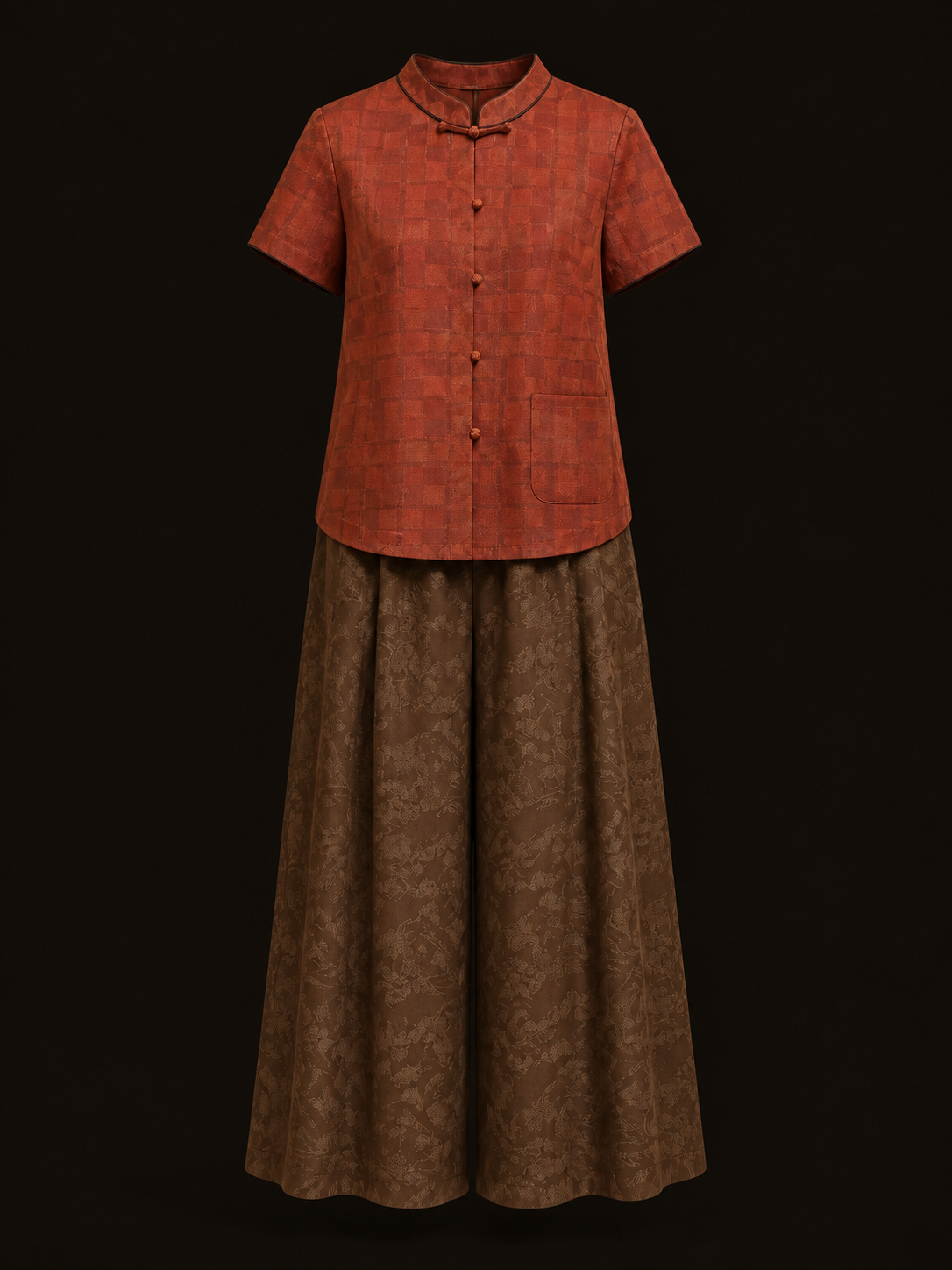 Cinnabar Cloud-Jacquard Set